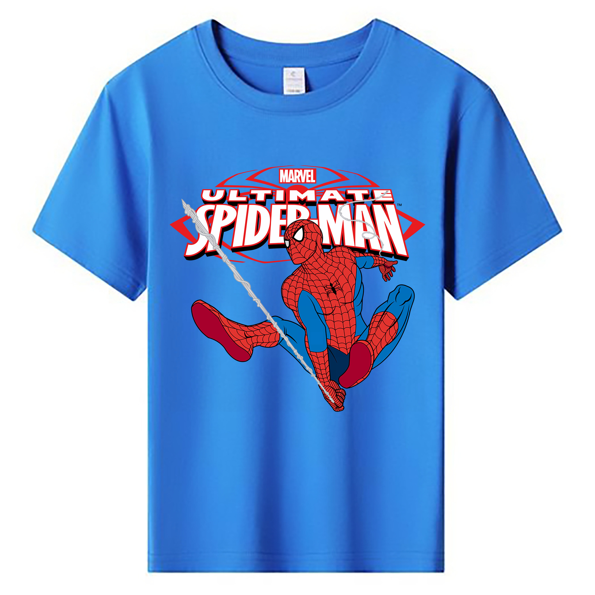 （画像用） Spider Man スパイダーマン 綿100％キッズTシャツ（フロントプリント）